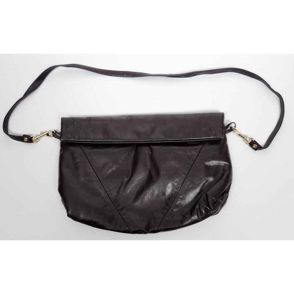 KARAVAN Purse Brown Genuine Leather Envelope Clutch With Strap MADE IN USA